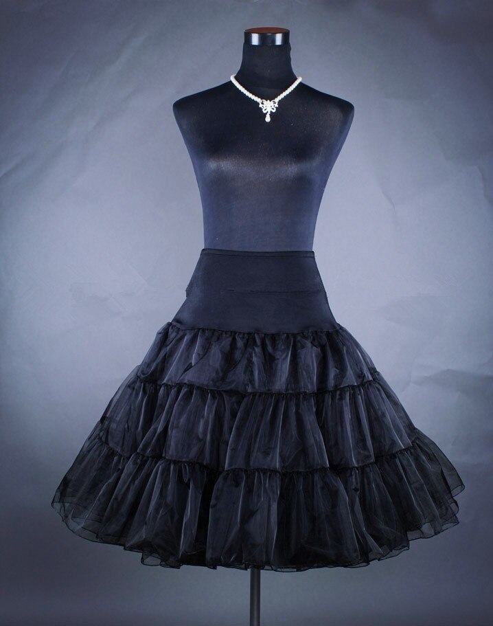 Short Wedding Petticoats for Wedding Dress Black crinoline girls enaguas novia underskirt rockabilly petticoat jupon mariage