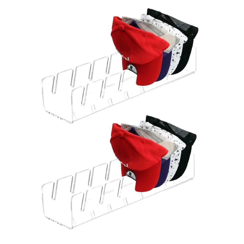 Acryl Cap Opbergrek Met Slots Baseball Cap Display Stand Cap Opslagcontainer Huishoudelijke Opslag Organisatie Voor Slaapkamer: green