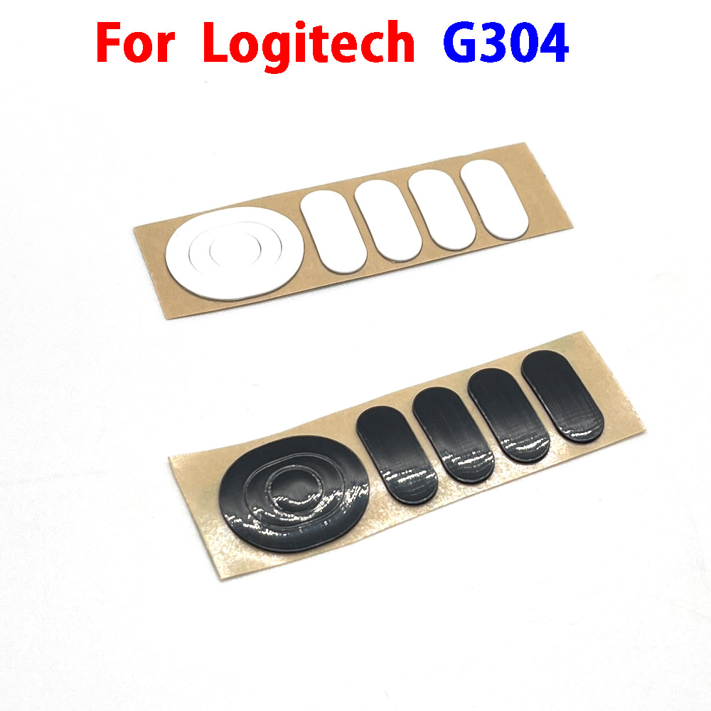 1-10Sets Muis voeten schaatsen muismatten benen connector voor Logitech G304 Zwart Wit 0.6MM