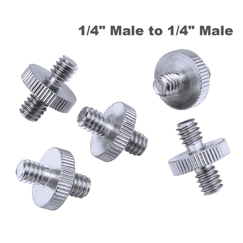 1/4 to 3/8 Screw Adapter Converter Threaded Spigot Screw Mount for Camera Tripod Monopod Ballhead Flash Light Stand Shoulder Rig