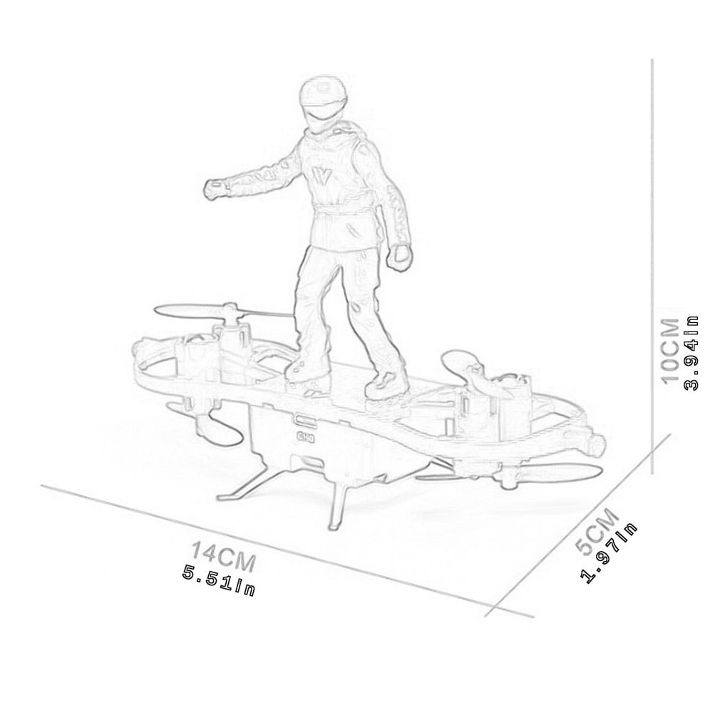 Mini Four Axis Aircraft Multi Function Aerial Skateboard Special Effects Roll Remote Control Aircraft