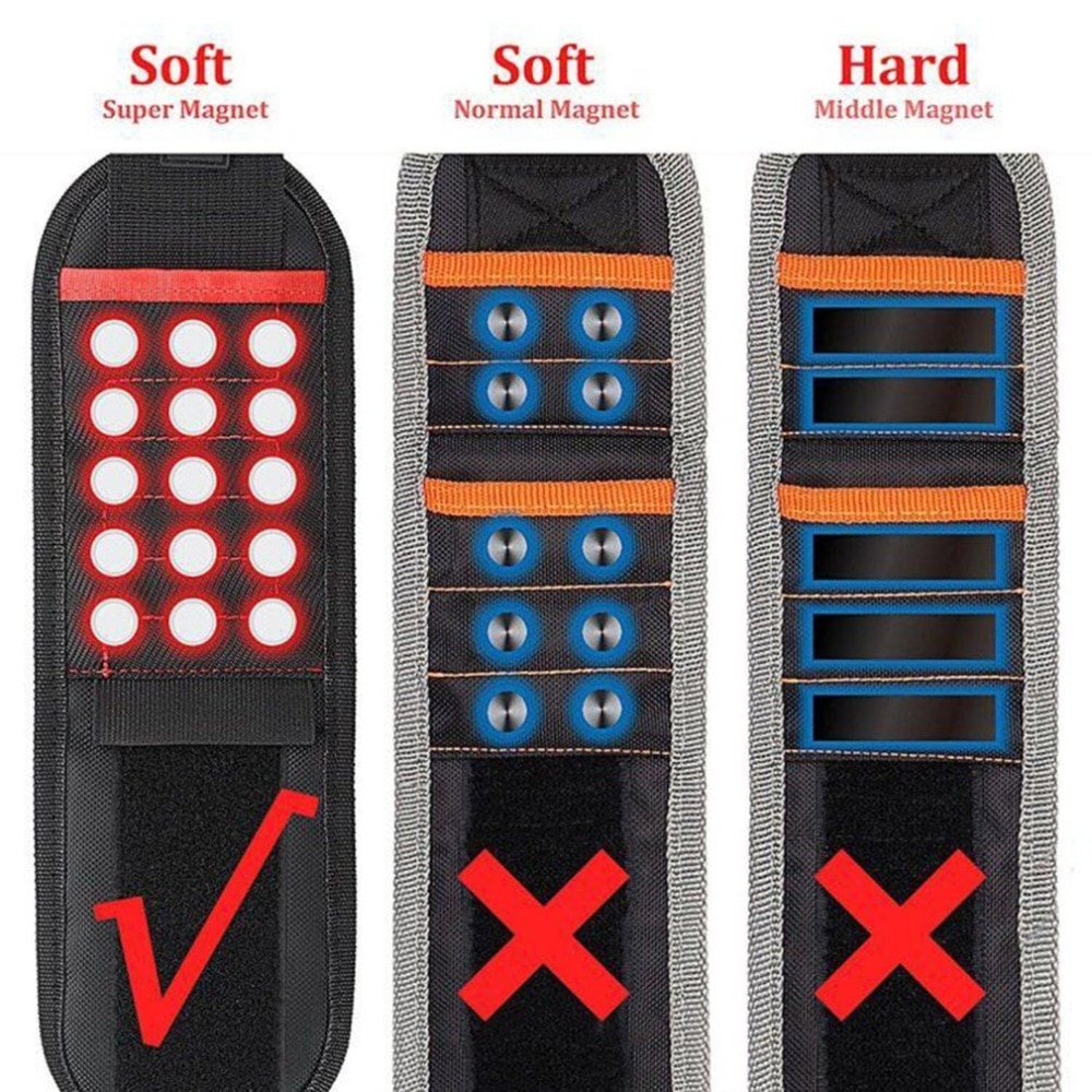 Super Magnetic Wristbands Holding Tools Wrist Strap Pickup Repair Tools