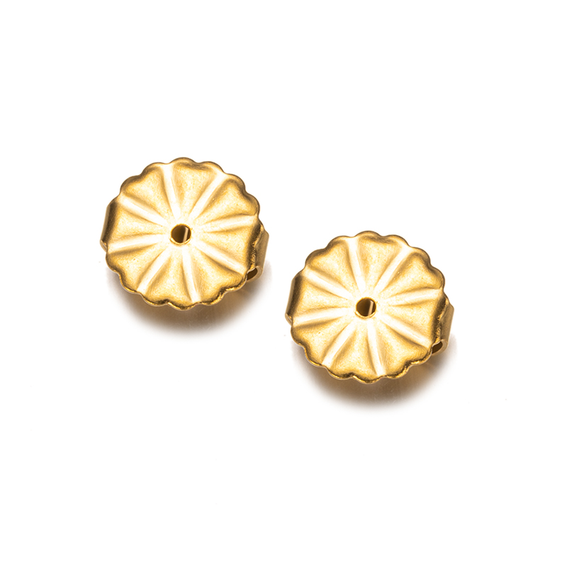 10 pares de pendientes dorados de acero inoxidable, levantadores de espalda segura para orejas caídas, pendientes pesados, joyería hipoalergénica que no se decolora: Blanco