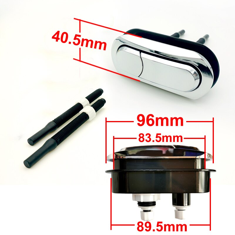 Vankz Square Toilet flush dual push buttons,water tank ceramic cover Double button: E