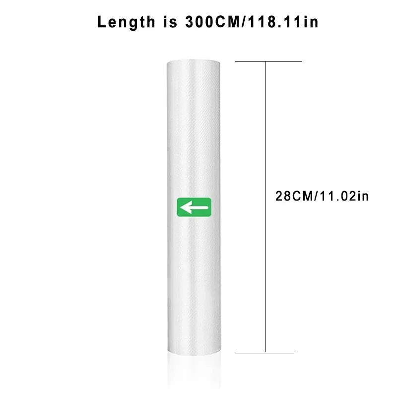 Sacs scellés sous vide pour aliments, rouleaux de sacs économiseurs d'aliments, sac d'emballage sous vide domestique, sacs de stockage sous vide pour scelleuse, 1 rouleau, 300cm: Gris clair