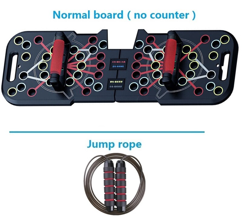 Multifunctional Counting Push Up Board Home Chest Muscle Exercise Training Indoor Electronic Fitness Support Push-up Rock Stands: Normal jump rope
