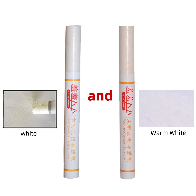 2 pcs set wooden repair crayon floor nail eye hole scratch Crack repair composite repair material: Ivory