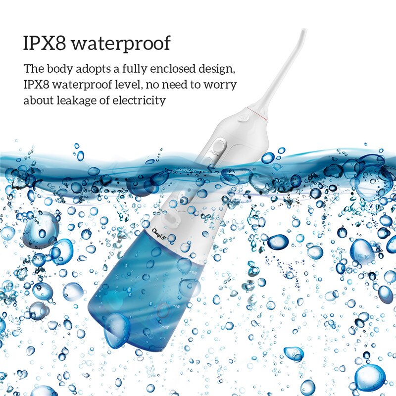 300ML USB akumulator Flosser irygator wodny wodoodporny nić dentystyczna wody 3 tryby czyszczenia zębów irygator doustny dentystyczny obrotowy dysza