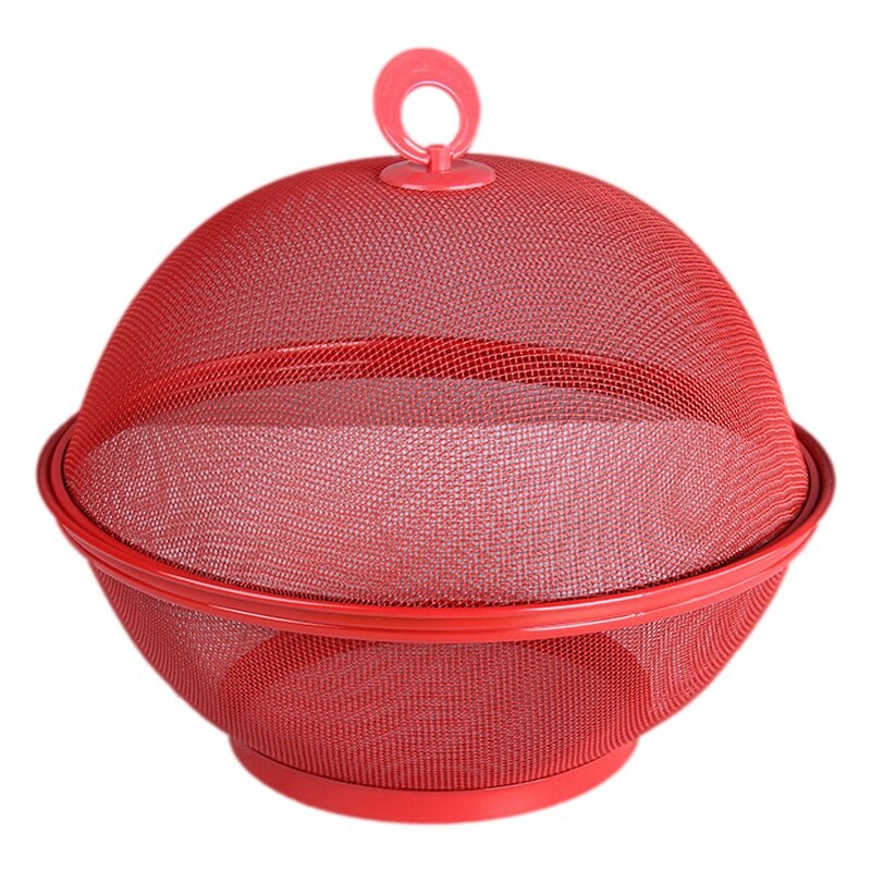Assiette à Fruits Ronde Avec Couvercle En Plastique PET - 25x25x14 Cm, Transparente - Pratique Pour Service Et Rangement - 13