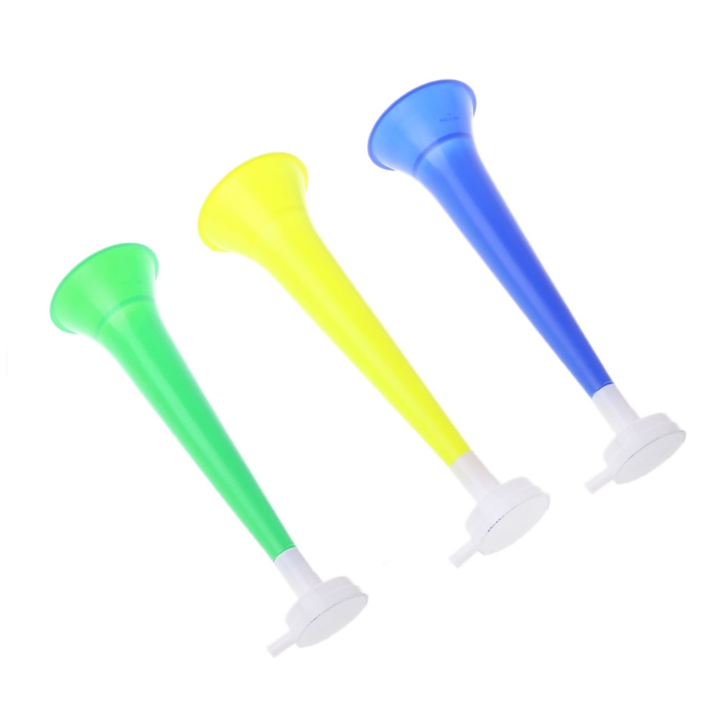 Claxon de plástico para jugadores de fútbol, accesorios de animación, Trompeta de Color aleatorio para chico vuvuvuzela, 1 unidad