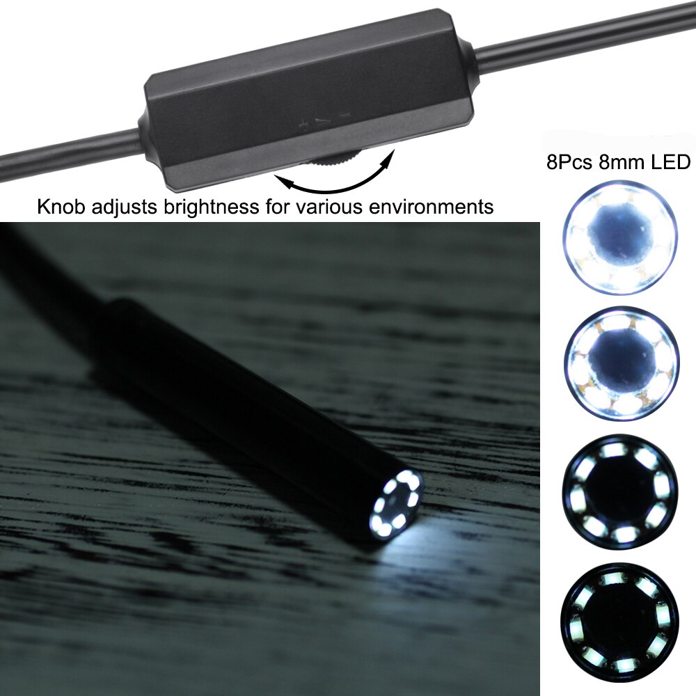 WIFI Endoskop Kamera HD 1200P 10/5/3,5/2/1 M Mini Wasserdicht Harten Draht drahtlose 8mm 8 LED Endoskop Kamera Für Android IOS Mac W