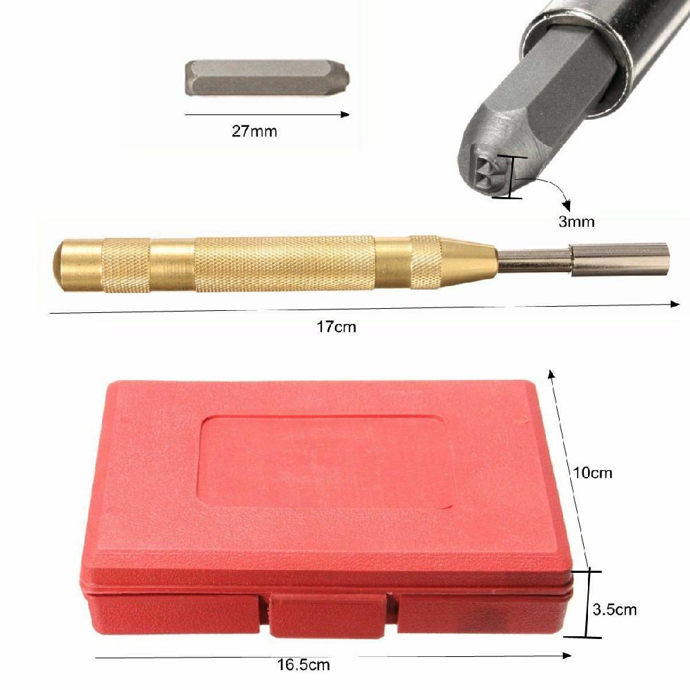 38 Pcs Steel 1/8in Automatic Number Letter Stamp Kit Metal Punch