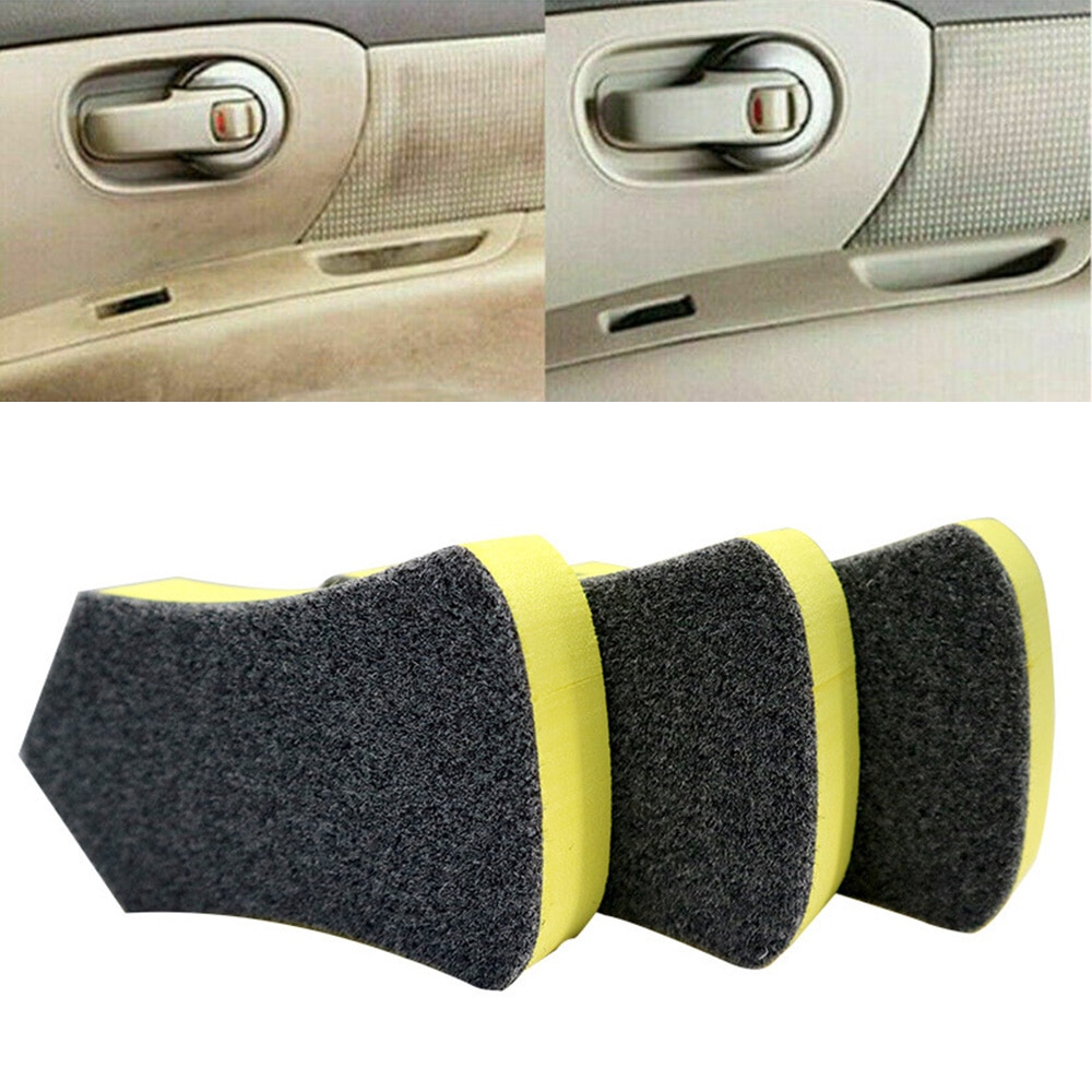 Cepillo de limpieza Nano para coche, herramienta de lavado de fieltro para el asiento de cuero del coche, cuidado automático, cepillo de limpieza de Interior, accesorios de limpieza de coche