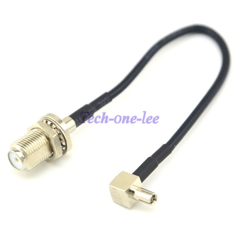 Ts9 macho para f porca fêmea antepara conector pigtail cabo de extensão para zte huawei modem rg174 15 cm