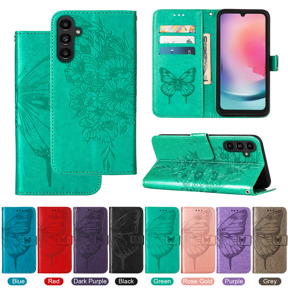 Étui portefeuille à rabat en cuir PU pour Oppo A60 4G, coque de téléphone, porte-cartes papillon, pour OPPO A60 A38 A18 4G A98 5G