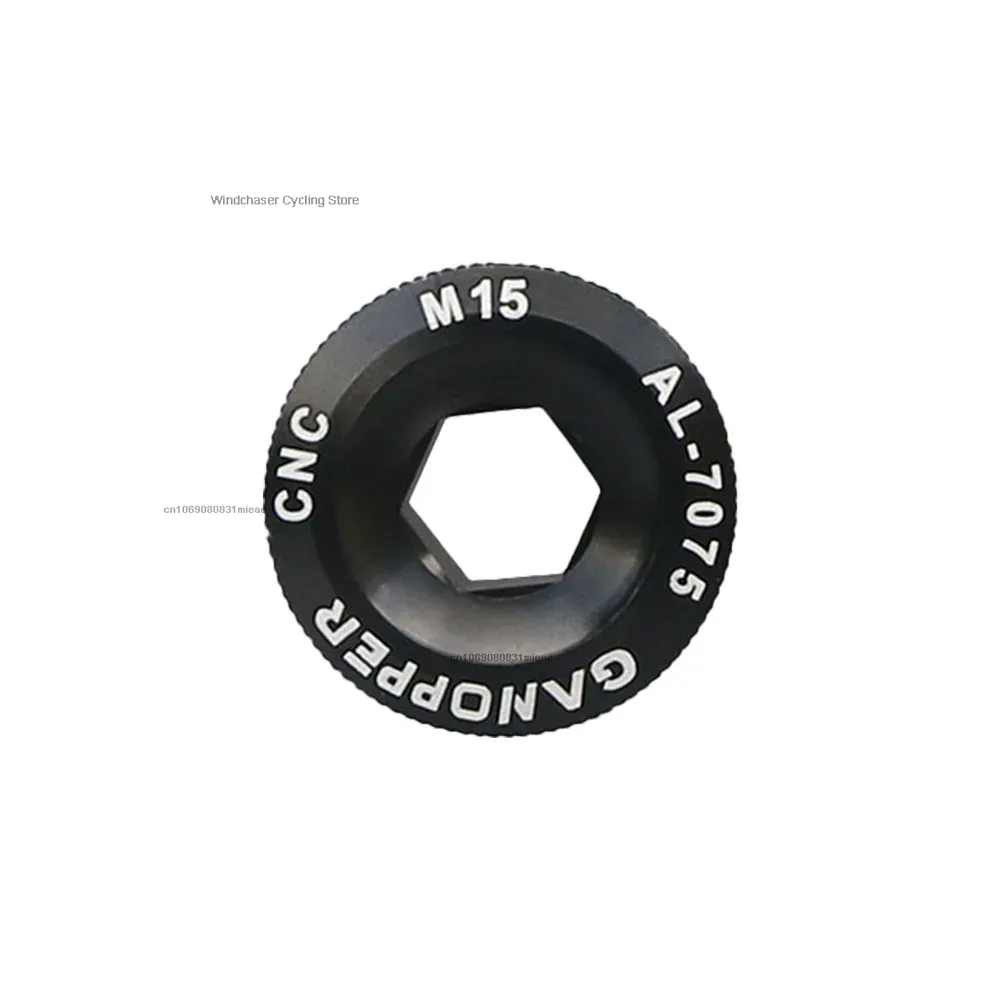M15/M18/M19/M20 tornillo de manivela perno de fijación de brazo de manivela BB tornillo de eje Central tapa de tuerca de bielas para bicicleta de montaña de carretera: Negro
