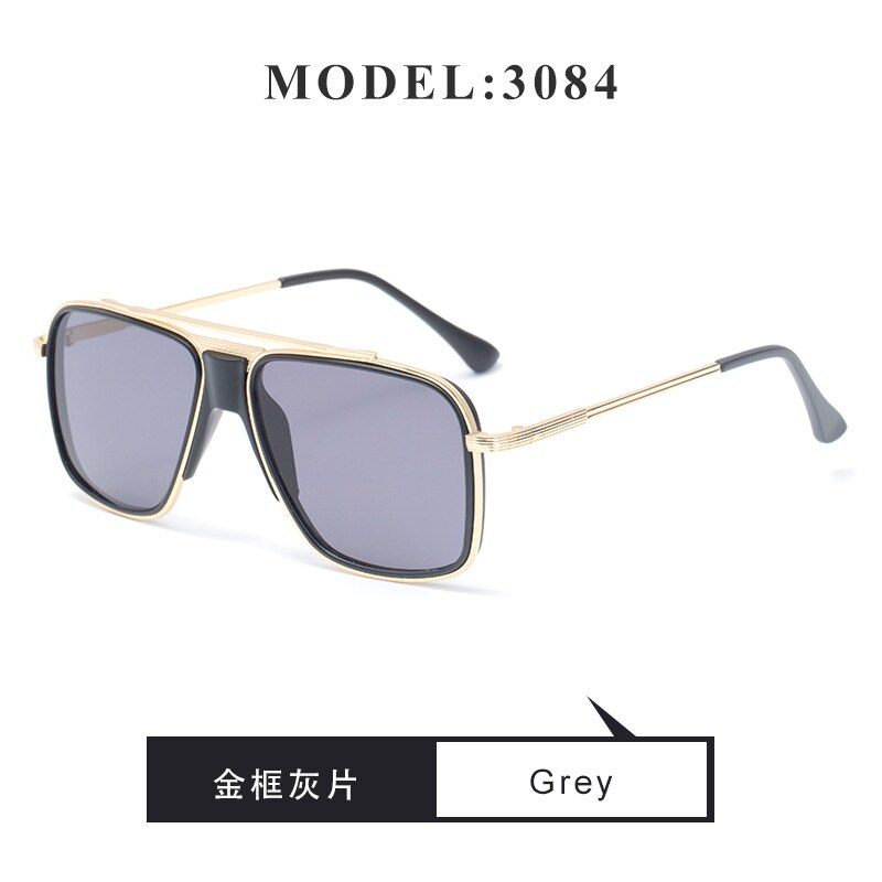 Zonnebril Mannen Europese En Amerikaanse Trend Zonnebril Trendy Box Dikke Neus Zonnebril Mannen: Goud