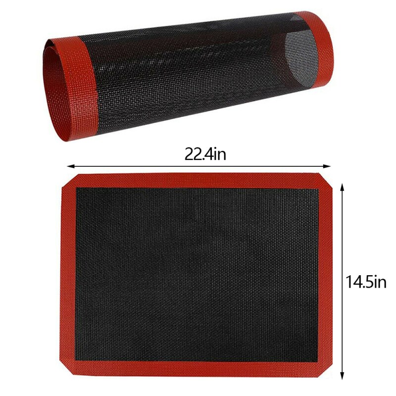 Microgeperforeerde siliconen bakmat antiaanbak ovenplaat bakmat gereedschap broodbakmat ademende bakmat keukengadgets: 5737cm