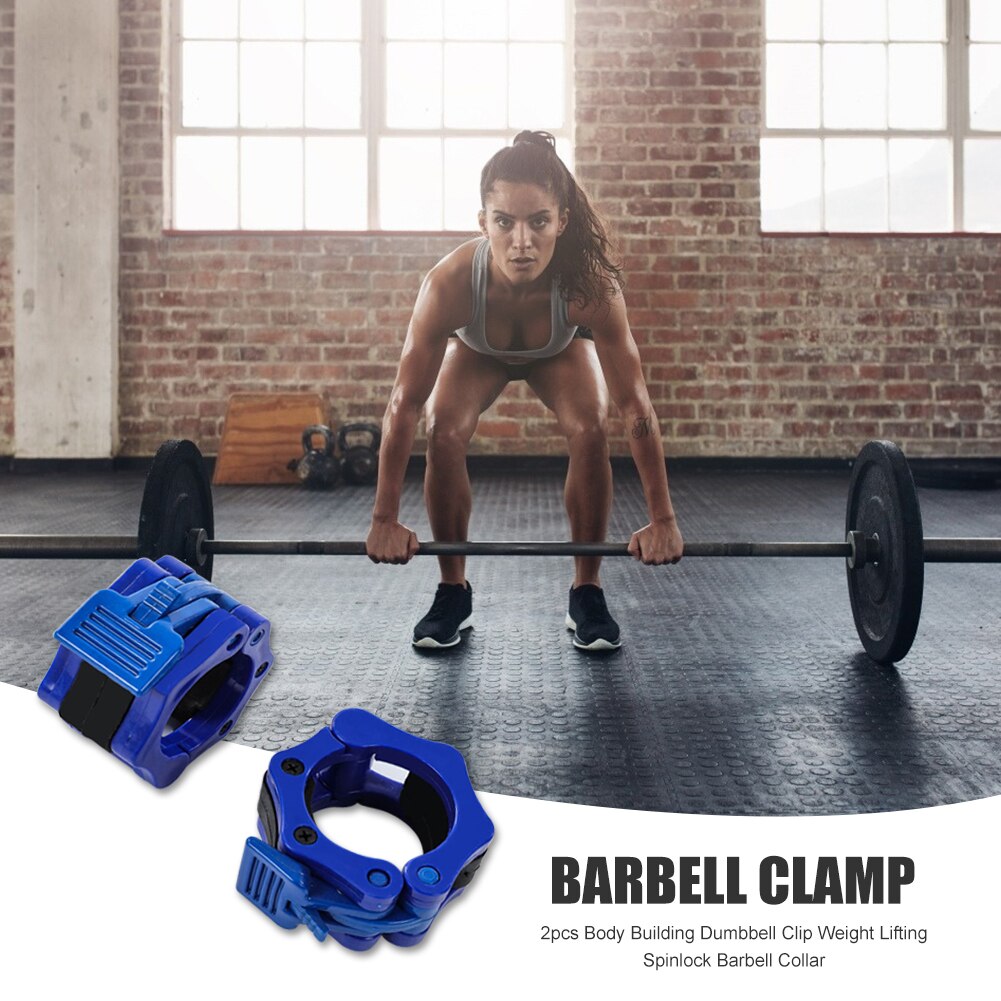 Bodybuilding halterklem clip veervergrendeling gewichtheffen halterhalsband voor eenvoudige veiligheid trainingsversieringen