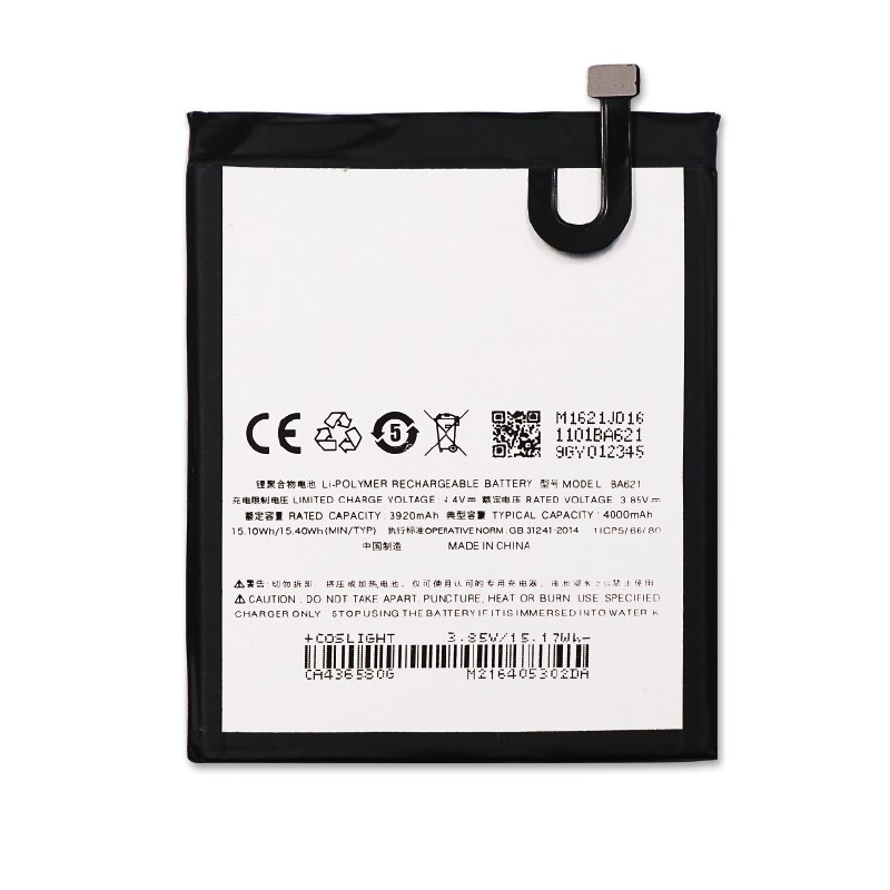 4000mAh batterie de remplacement pour Meizu Note 5 meilan note5 M5 BA621 batterie de téléphone accumulateur