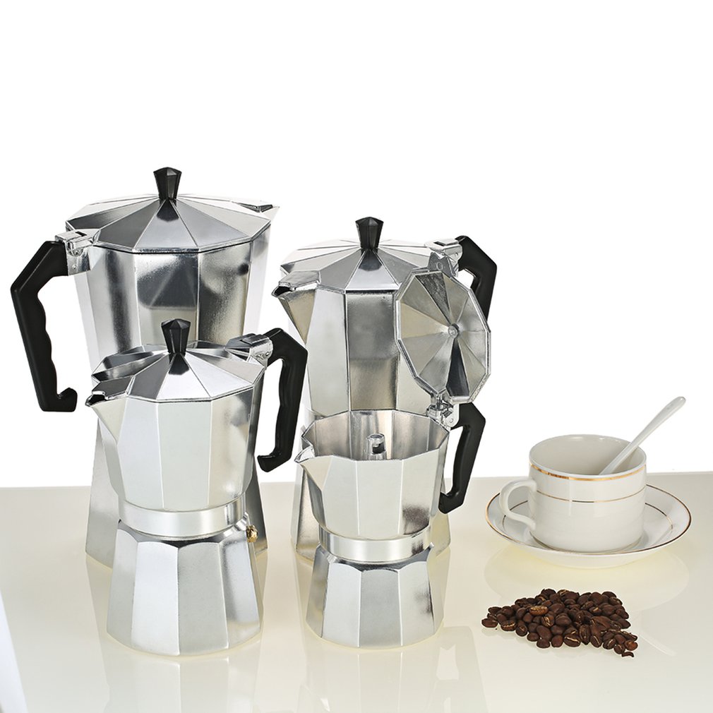 50Ml 1 Cup Aluminium Koffie Pot 50Ml 1Cup Koffiezetapparaat Espresso Percolator Kookplaat Mokka Pot Elektrische Mode Kachel