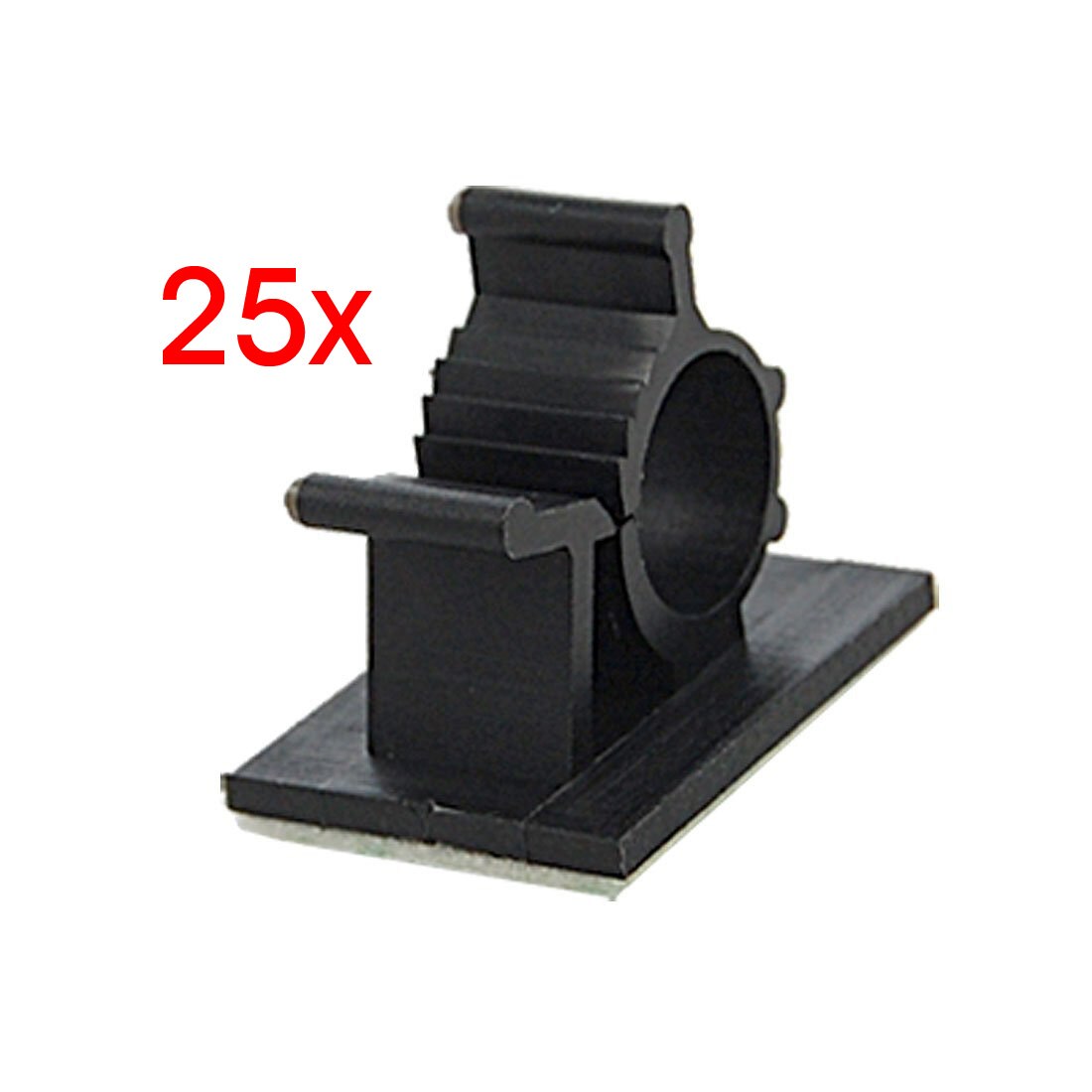 Style 25 Pcs Black Adhesive Backed Nylon Wire Adjustable Cable Clips Clamps
