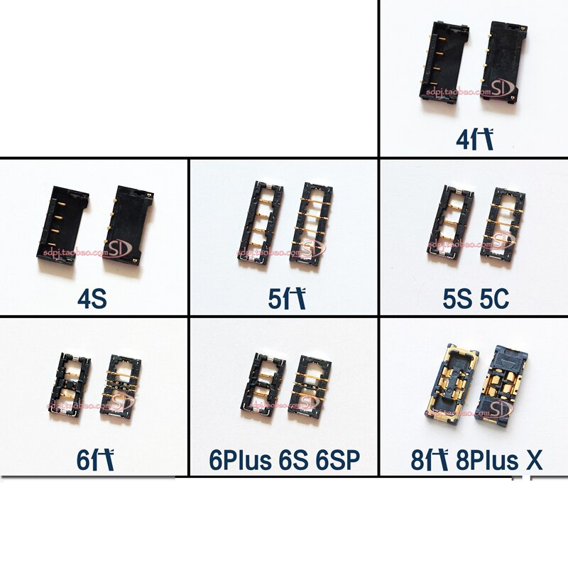 10 unids/lote J3200 conector de batería FPC para iPhone 8 8G 8p 8plus en motherboad