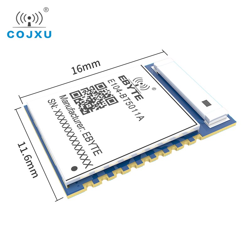 E104-BT5011A nRF52811 2400-2483.5MHz 4dBm 70m zakres 3.3V BLE5.0 antena ceramiczna UART moduł BLE