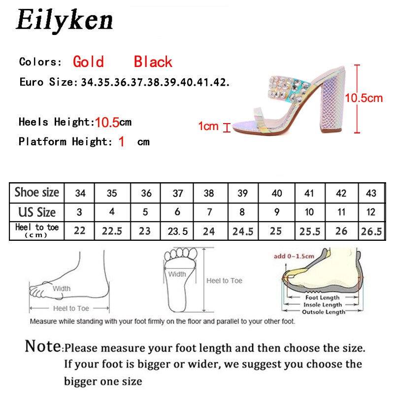 Eilyken rhinestone krystall tøfler åpenn tå hødu hæler sko kvinne hæl tøfler sommer motegladiator lysbilder sandaler kvinner