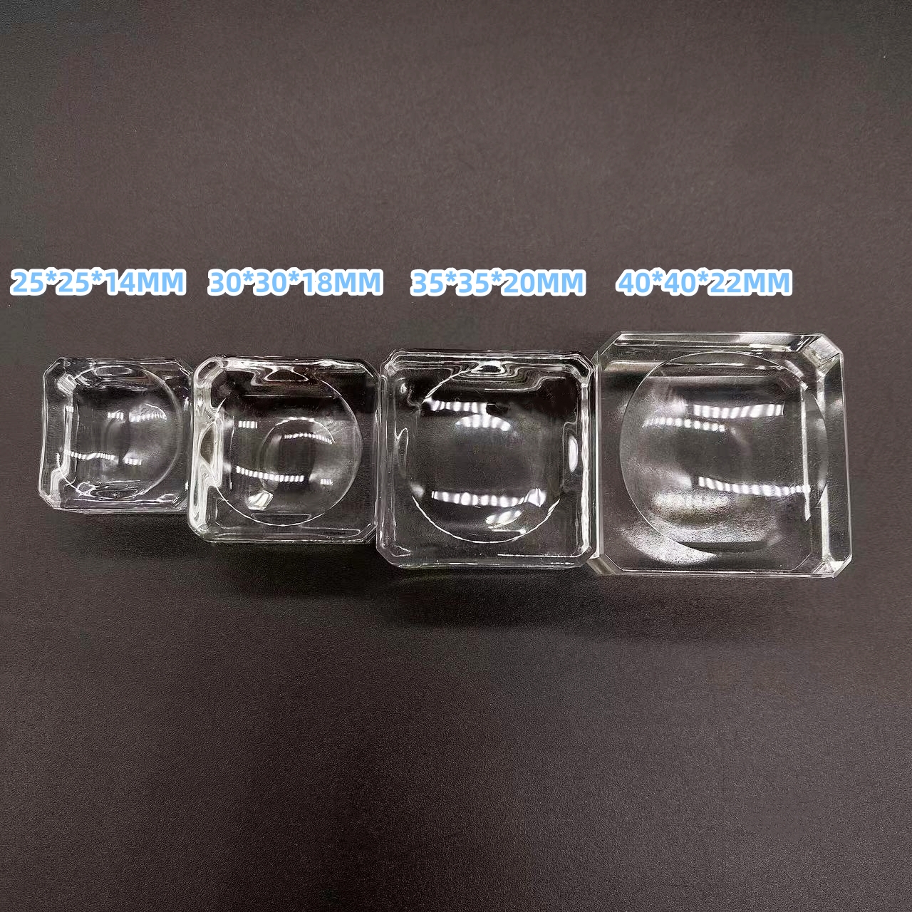 Base de sphère de verre carrée transparente, support de piédestal, présentoir à boules, accessoires, de décoration pour la maison, 25mm, 30mm, 35mm, 40mm