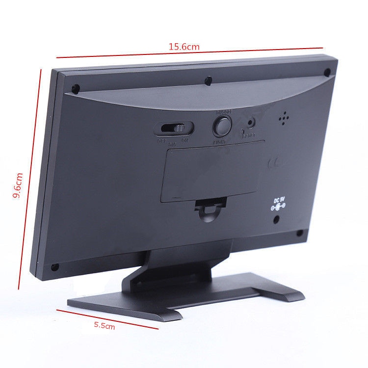 LCD Back Light Desk Clock Indoor Weather Station Alarm Clock Time/Date/Week/Alarm/Temp/Humidity/Weather/Snooze Display