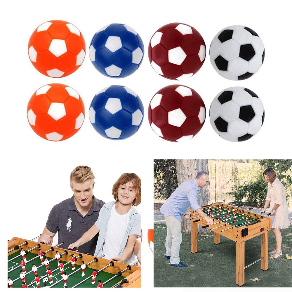 8 stk 36mm mini farverige bordfodboldfodbold udskiftningskugler bordspilbold