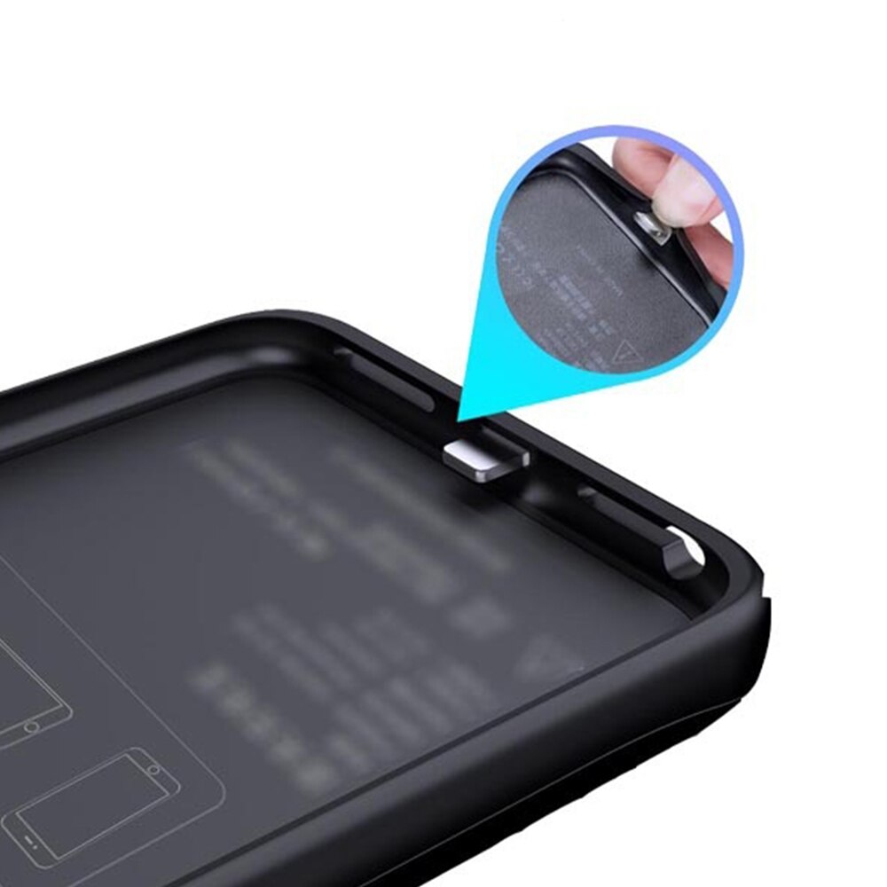 3000 mah för iphone x batterifodral smart trådlös laddning av telefonfodral och powerbank för iphone x batterifodral