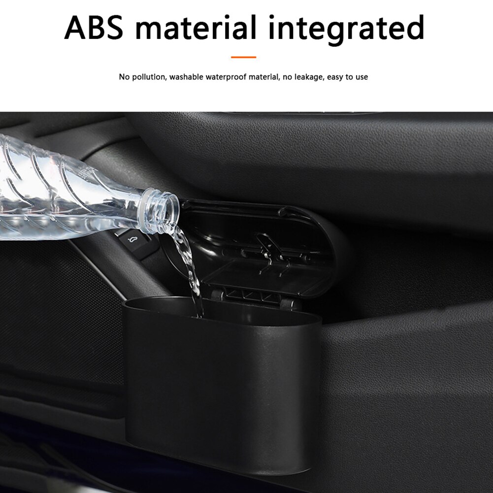 Pattumiera per auto cestino per appendere la spazzatura del veicolo scatola di immagazzinaggio scatola quadrata nera tipo di pressatura pattumiera accessori interni auto
