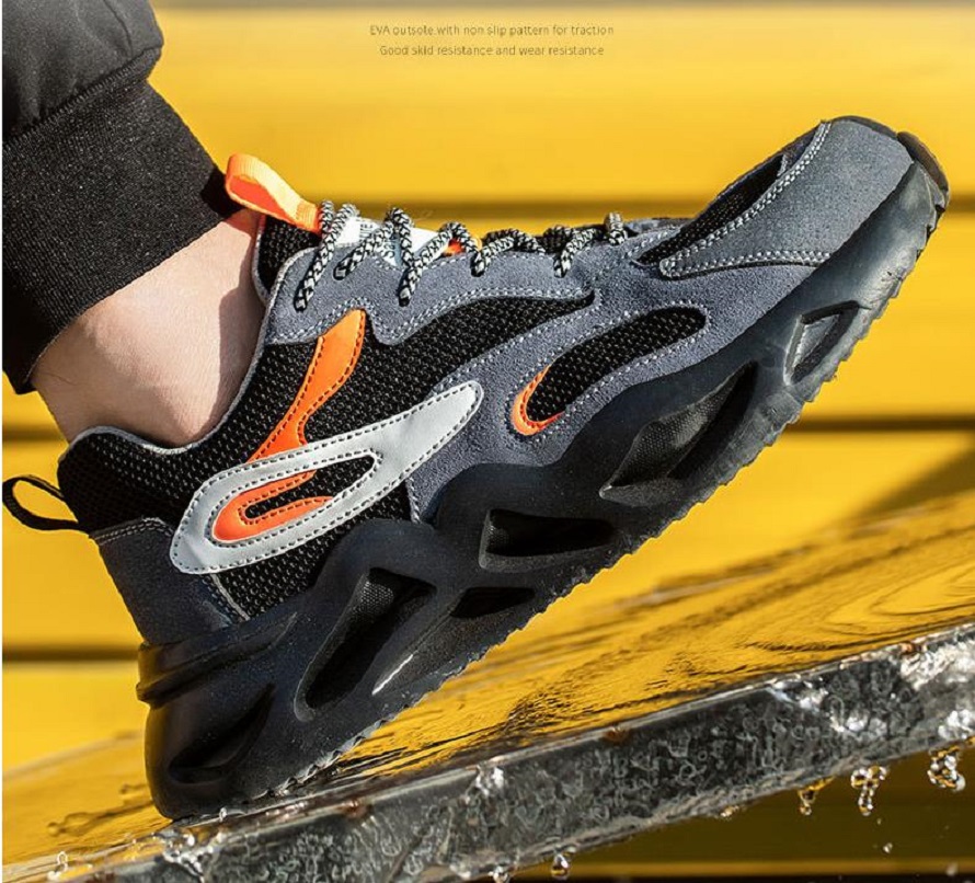Nouvelles bottes de travail pour hommes, chaussures de sécurité Anti-perforation à bout en acier, baskets légères de Construction indestructibles, chaussures de Sport à la