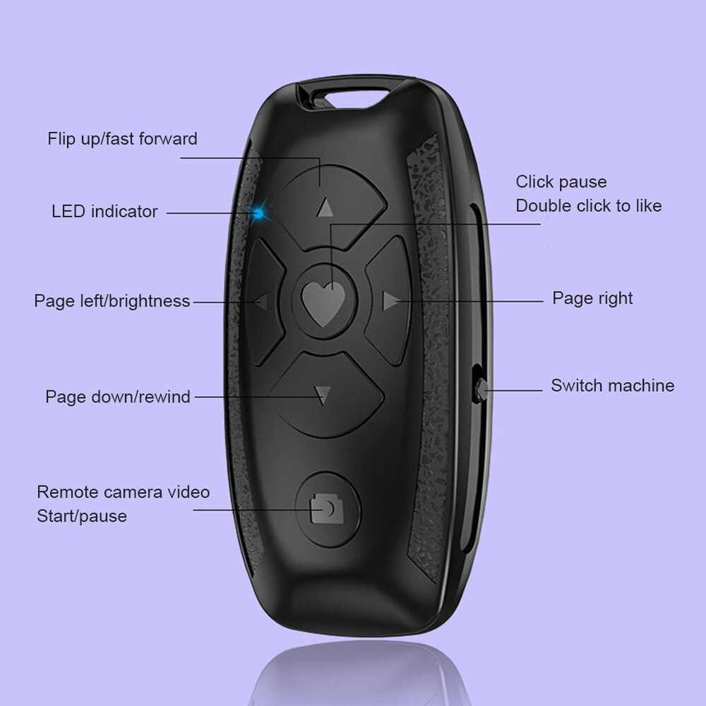 Obturador Universal de cámara Selfie para teléfono móvil, botón de Control remoto compatible con Bluetooth, batería integrada, controlador recargable