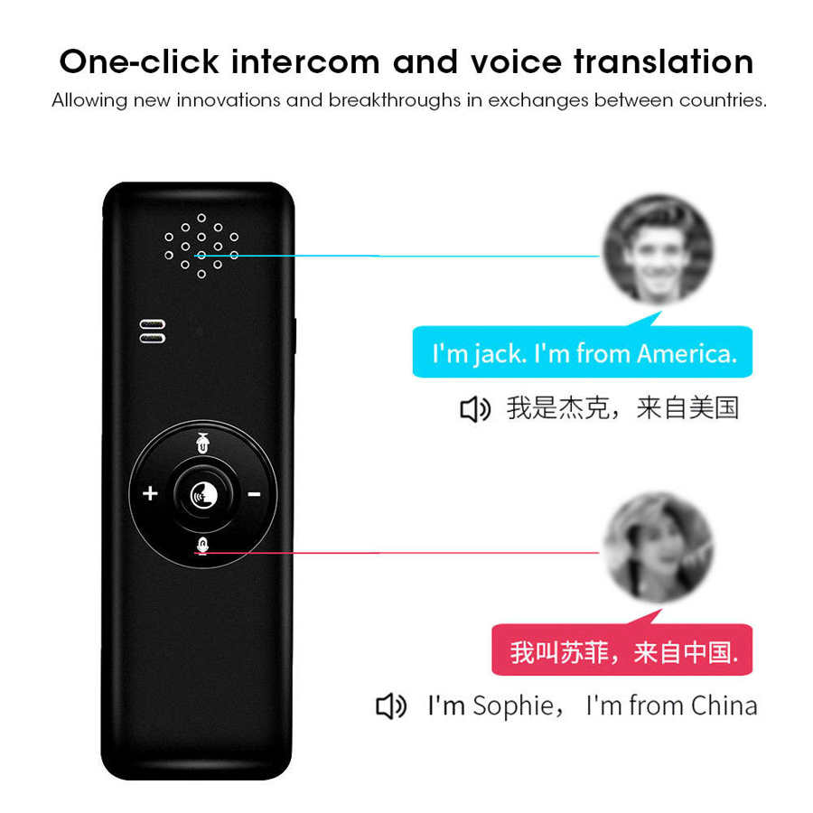 Traductor de idiomas de turismo en tiempo Real, traductor inteligente portátil, máquina de aprendizaje simultáneo de voz en varios idiomas