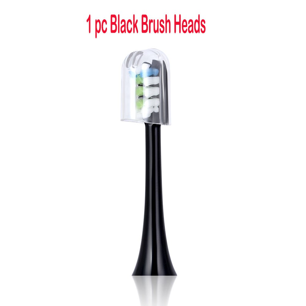 Sonic Electric Toothbrush Replacement Heads Independent hygienica With Brush Head Cap For SOOCAS X3 SOOCARE Electric Toothbrush: 1 pc Black