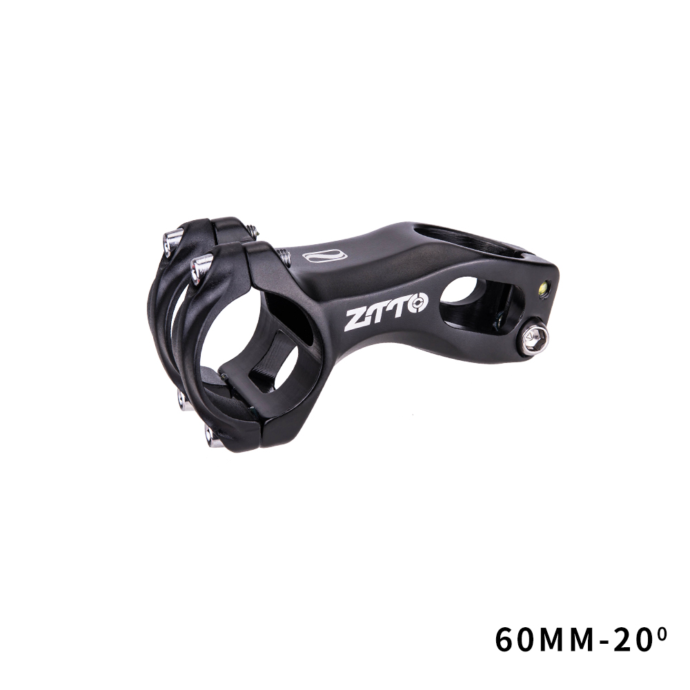 ZTTO Mountain Bike attacco manubrio angolo negativo 20 gradi 60/80mm attacco manubrio MTB Road Bike ghiaia aerodinamica attacco manubrio leggero ad alta resistenza: 20degree 60mm black
