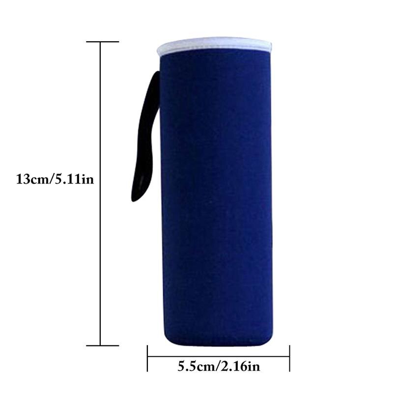Urheilullinen vesipullon kansi neopreeni eriste hihalaukku laukku pussi kannettava tyhjiökuppisetti urheilu retkeilytarvike: Sininen 280ml
