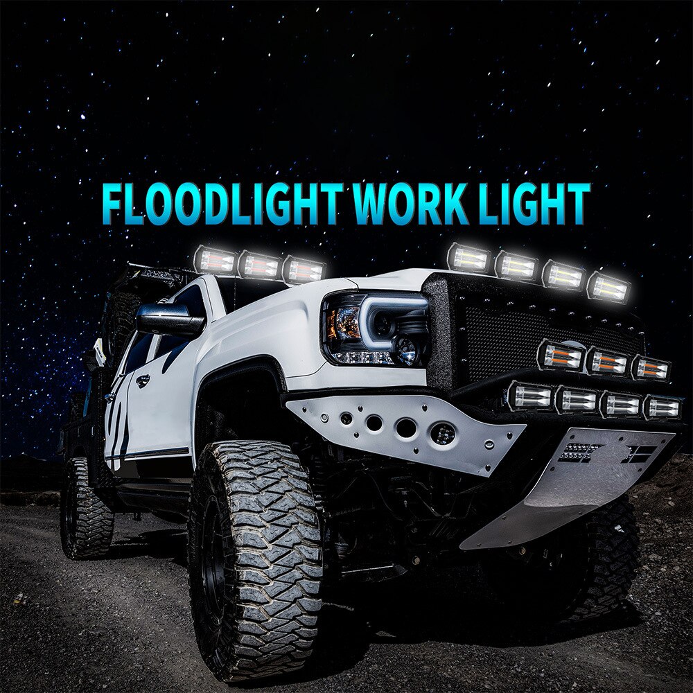 72w bil lastbil hvid led arbejdslys spotlight vandtæt støvtæt stødsikker traktorer jeep off-road køretøj kørsel tåge lampe