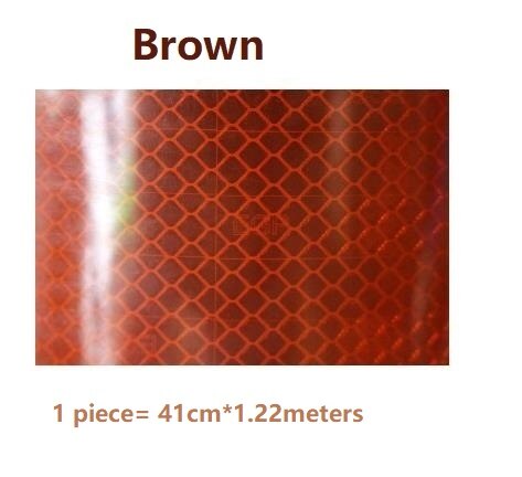 EGP Microprism Engineering Super Reflective Sheeting PET Self-adhesive Road Traffic Sign Material Class II Night Warning Films: Brown 41cm wide