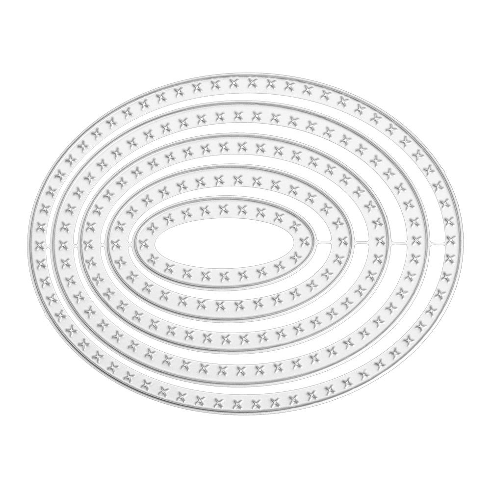 Metal Frame Dies Circle Stencils for Embossing Paper DIY Scrapbooking Wedding Cards Photo Album Delicate Making: D