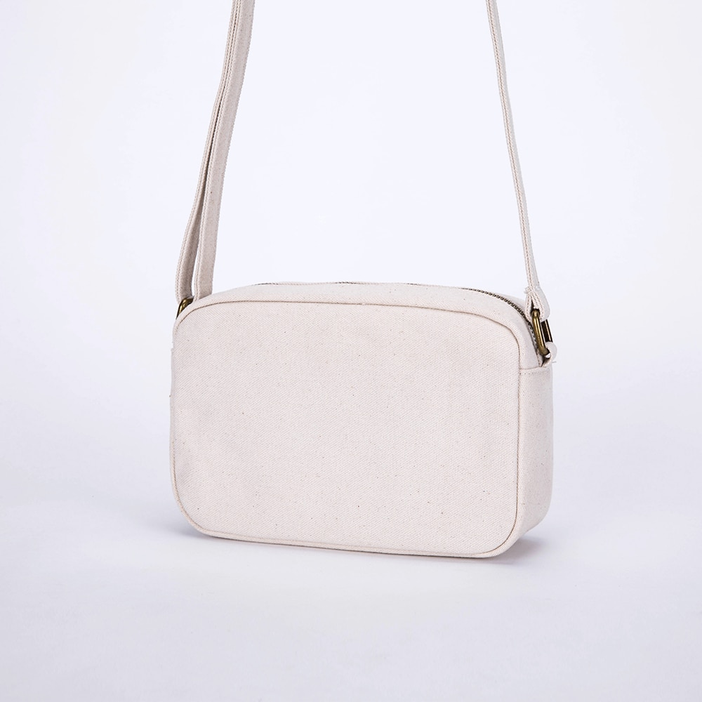 Canvas tas dames een schouder casual eenvoudige koreaanse literaire tas crossbody kleine vierkante tas
