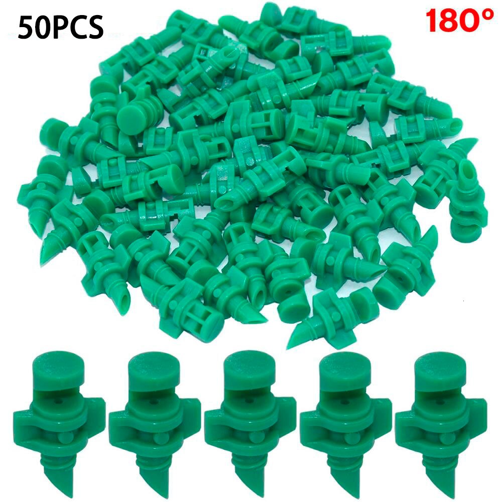 50pcs 90° 180° 360° Angle Simple Refraction Nozzle Sprinkler Head Garden Fruit Tree Irrigation Mist Sprayer: 50PCS 180 Degree