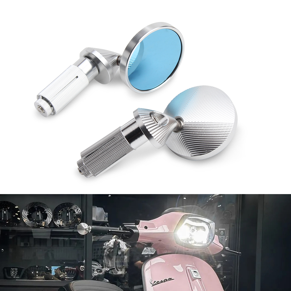Motorfiets achteruitkijkspiegel motorfiets universele accessoires kleine ronde spiegel motorrijder handvat spiegel