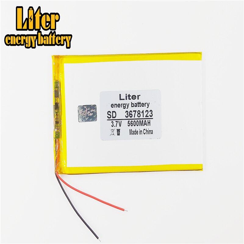 Tablet Pc Batterij Capaciteit 3678123 3.7V 5600mA Universele Li-Ion Batterij Voor Tablet Pc 7 Inch 8 Inch 9Inch 10Inch 11 Inch