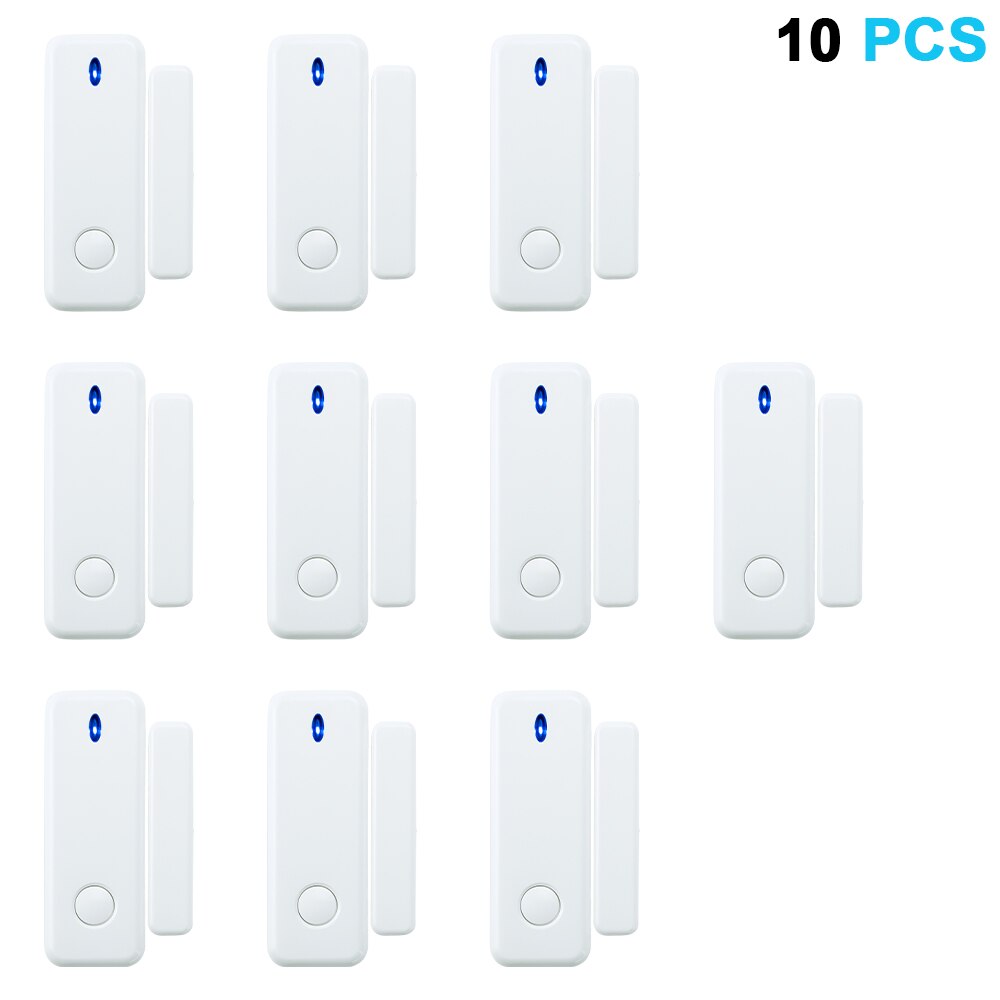 Awaywar Door Window Sensor 433MHz Wireless Magnetic Switch Contact Detector Signaling for Intruder home Security Alarm System: 10 PCS