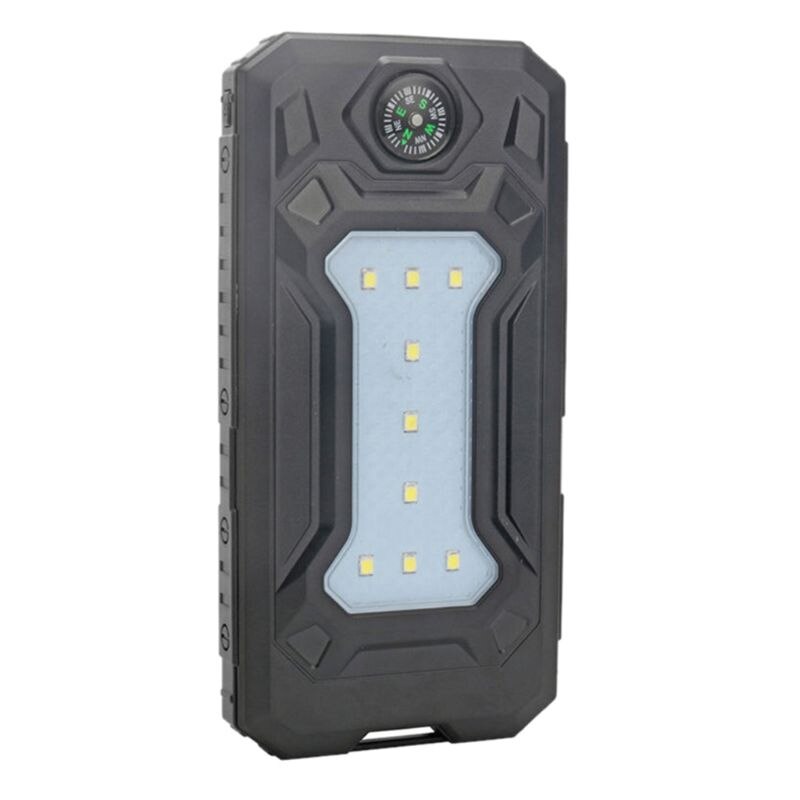 Batterie solaire Portable étanche 500000mah, double USB, chargeur universel pour tous les téléphones, Batteries non incluses