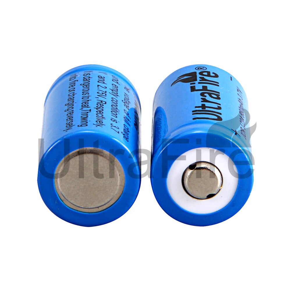 UltraFire – batterie Lithium-ion Rechargeable ICR 123A/16340, CR123A, 3.7V, 880mAh, 16340, pour appareil photo, lampe de poche LED